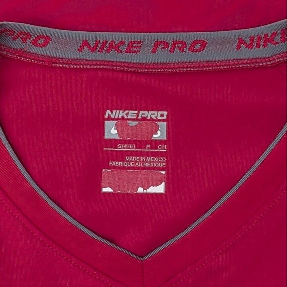 Nike Pro Dri-Fit Long Sleeve Fitted Top Women's Size Small Pink Athletic Running - Picture 6 of 6